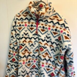 Eddie Bauer Fleece with Pink and Blue Accents